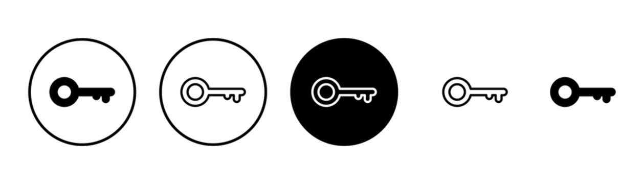 Key icon vector isolated on white background. Key vector icon. Key symbol. security