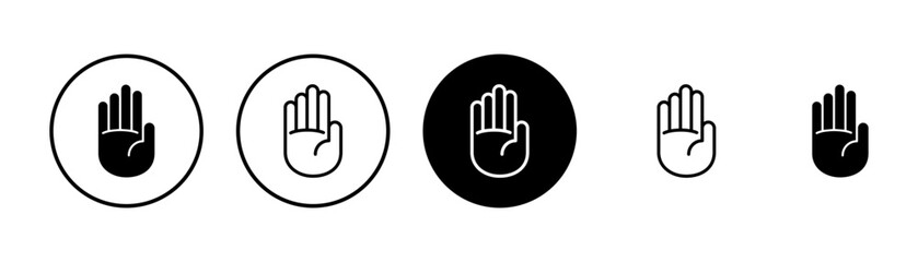 Obraz premium Hand icon vector isolated on white background. Hand gesture. hand stop