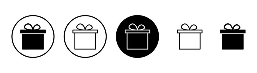 Gift icon vector isolated on white background. gift vector icon.  birthday gift