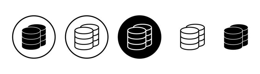 Database icon vector isolated on white background. database vector icon