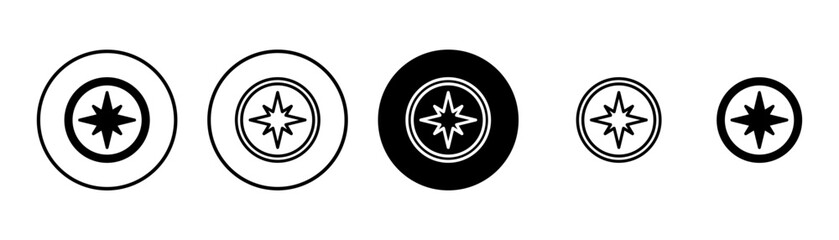 Compass icon vector isolated on white background. Compass vector icon
