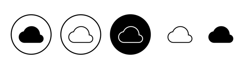 Cloud icon vector isolated on white background. cloud computing icon