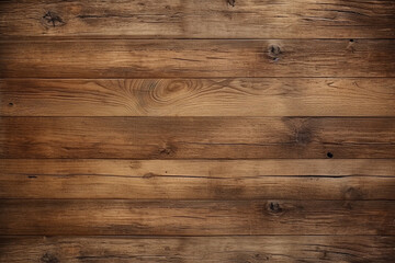 Fototapeta na wymiar Wood plank brown texture background or wallpaper. Antique wall of a wooden house. Generative AI.
