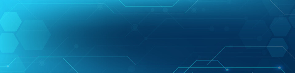 Gradient Digital technology banner. Futuristic banner for various design projects such as websites, presentations, print materials, social media posts