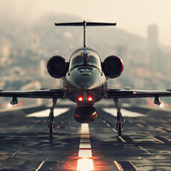 Precision Landing, a VTOL jet landing on a helipad, verticle take off and land