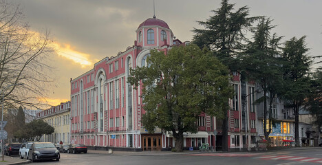 Ancient Buildings of Batumi, Georgia, The living History Stock photo