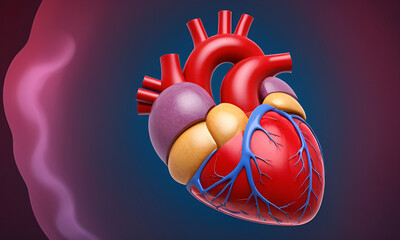 3D illustration of Heart, medical concept.