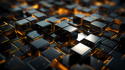 Obraz premium Abstract geometric shapes, conceptual image of luxury and success