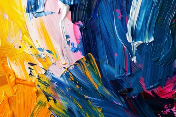 KS abstract painting with acrylic paint on canvas. - obrazy, fototapety, plakaty