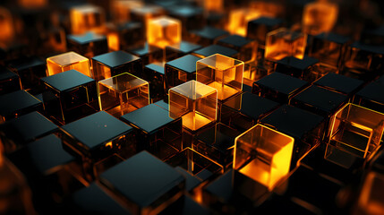 Obraz premium Abstract geometric shapes, conceptual image of luxury and success