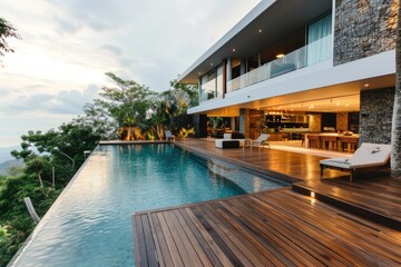 Luxury Modern Villa with Pool, Deck, and Chic Interior Design