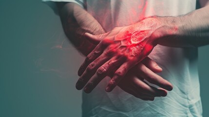 Coping with Palm Pain: Techniques for Relief and Recovery
 - obrazy, fototapety, plakaty
