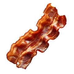 Fototapeta premium fried bacon fried bacon isolated on transparent background generative ai