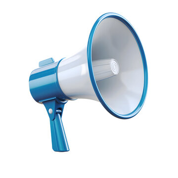 megaphone isolated on transparent background generative ai
