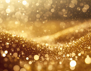 Abstract Background Gold Glitter Particle Bokeh