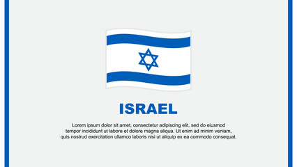Israel Flag Abstract Background Design Template. Israel Independence Day Banner Social Media Vector Illustration. Israel Cartoon