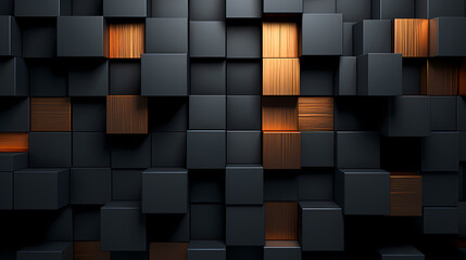 Block geometry, 3D abstract art
