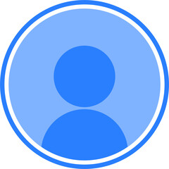 Blue avatar. Blue placeholder. Profile icon.