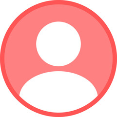 Red avatar. Red placeholder. Profile icon.