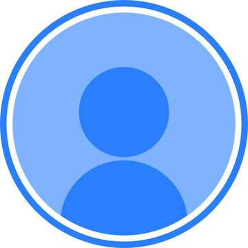 Blue avatar. Blue placeholder. Profile icon.