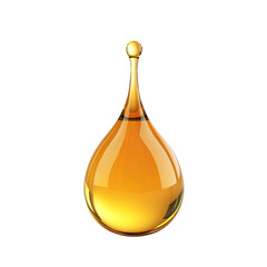 oil drop isolated on transparent background generative ai