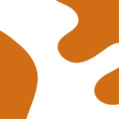 Abstract Orange Fluid Organic Shape