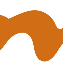Abstract Orange Fluid Organic Shape