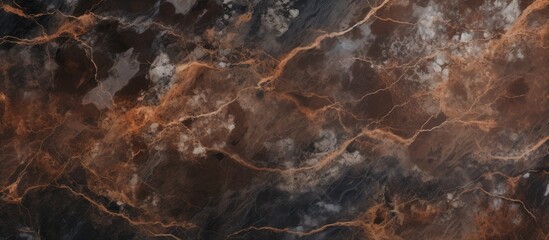 Detailed view of a high-resolution dark vengs marble surface, highlighting natural breccia tiles...