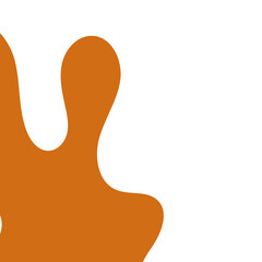 Abstract Orange Fluid Organic Shape