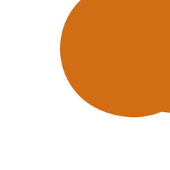 Abstract Orange Fluid Organic Shape