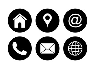 Fototapeta premium Contact us icon vector. web icon vector. business card contact information icon.