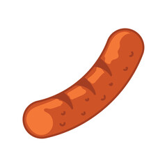 Sausage Fast food icon sketch Vector illustration