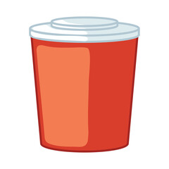 Disposable coffee cup Fast food icon sketch Vector illustration