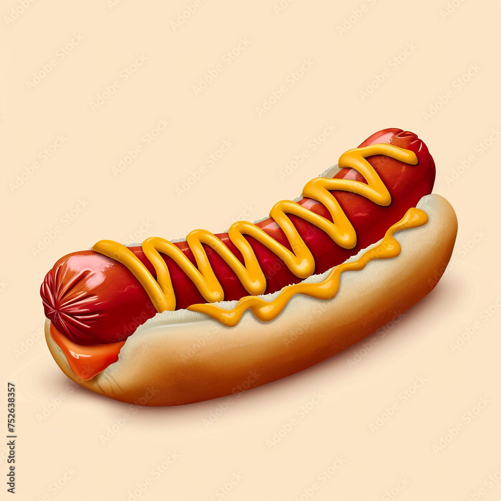 Canvas Prints template of hot dog, food