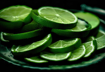 Obraz premium lime slices