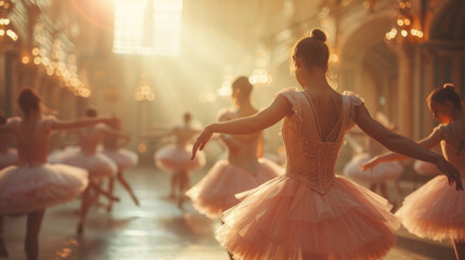 ballet dancers in a ballet studio --ar 16:9 --stylize 250 Job ID:...