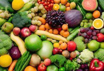 Foto op Plexiglas fruits and vegetables © Sansern