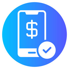 Obraz premium mobile phone gradient icon