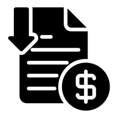 reduce costs glyph icon