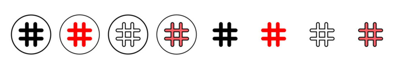 Hashtag icon vector illustration. hashtag sign and symbol