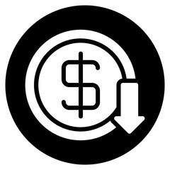 reduce cost glyph icon