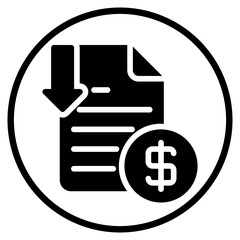 reduce costs glyph icon