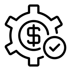 cost effectiveness line icon