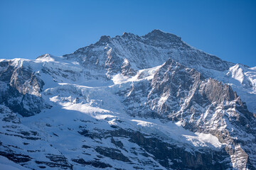 Fototapeta na wymiar Stunning close up view of Eiger north face
