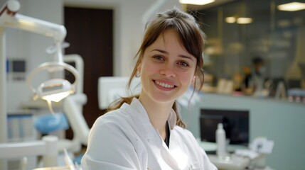 Portrait of dentist in dental clinic