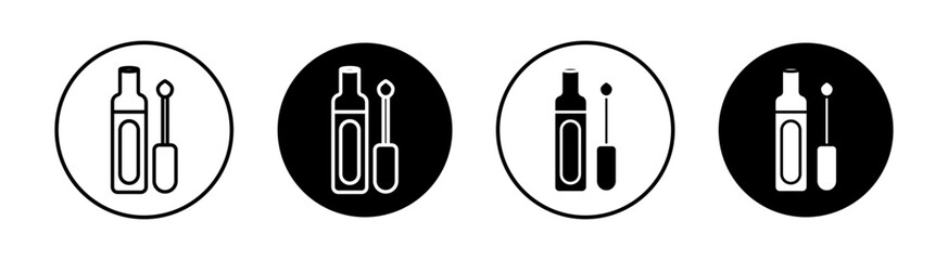 Lip gloss flat line icon set. Lip gloss Thin line illustration vector