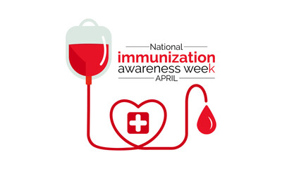 World Immunization week observed in last week of April from 24th to 30th.
Banner, poster, flyer. Vector illustration. Vector illustration.