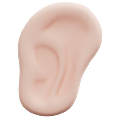 ear 3d render icon illustration