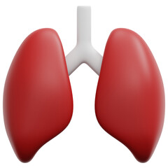 lung 3d render icon illustration
