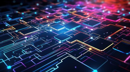 Obraz premium Abstract background with texture lines and shapes for high tech theme.
